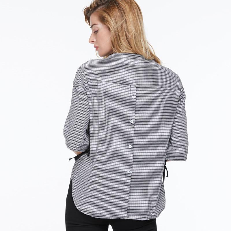 SURWENYUE Módní Dámské Halenky Krátký rukáv Letní Topy Košile Ležérní Pruhované Dámská halenka