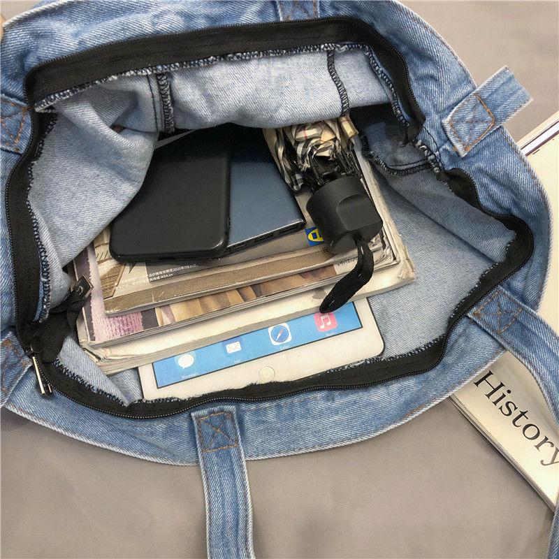 Canvas Women Bag New Fashion Office Lady High-Capacity Tote Bag Shoulder Bag Handbag Shopping Bag Travel Bag