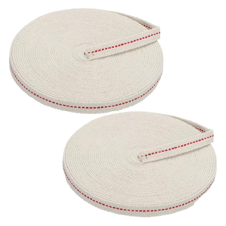 

2PCS Long 10m 1.3cm Wide Lamp Wick with Cotton Fiberglass Construction Homebrewed Light Wick Suitable for Oil Lamps 1