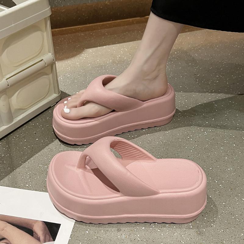 Damskie klapki na platformie Klapki zewnętrzne Klapki z podparciem powięzi Klapki w kształcie chmur Letnie klapki na obcasie