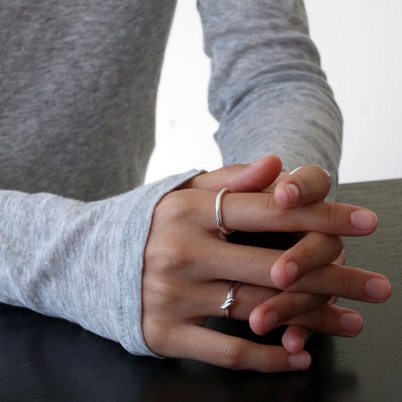 NORMALLEE [Silver 925] Ribbon Tie Baby Ring