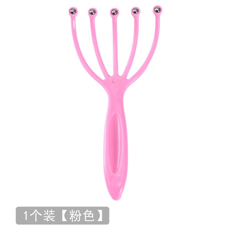 

Ball Five Claw Head Massager Health Meridian Manual Massage Comb Hair Skin Shampoo Brush Massage Claw рожевий