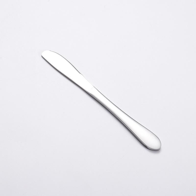 1012 series stainless steel round spoon tip spoon multi-specification western tableware knife fork spoon 410 gift dessert spoon