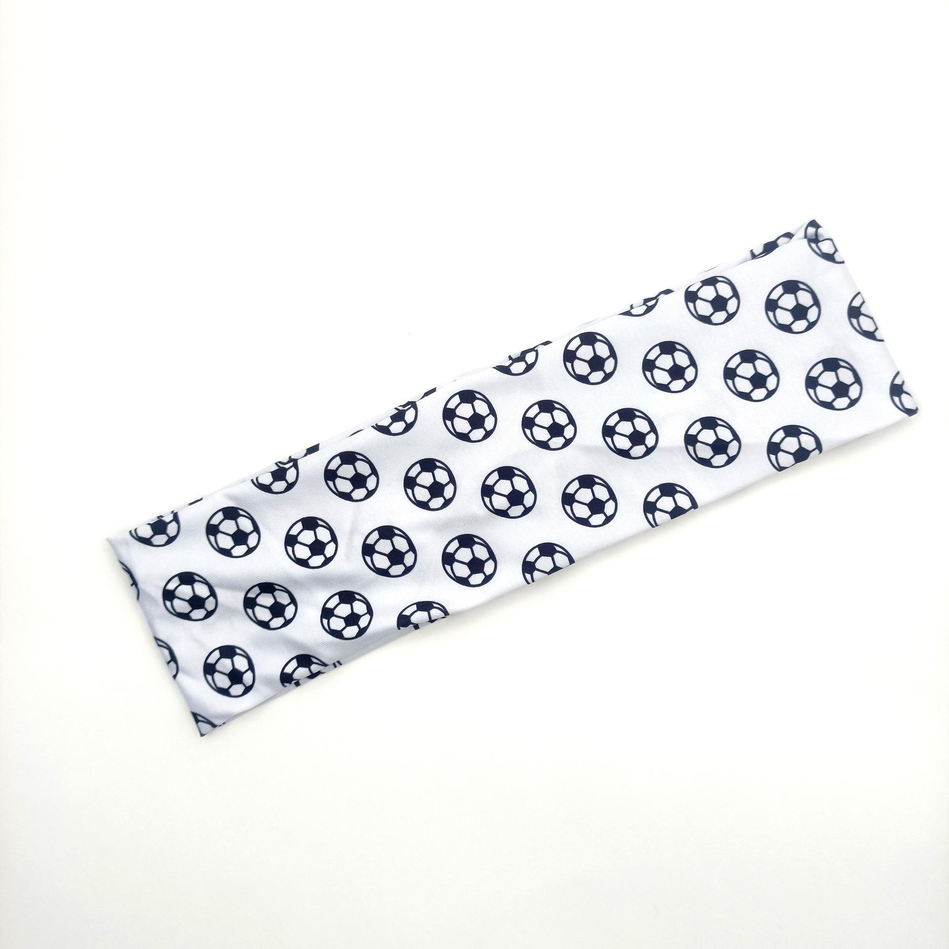 

2026 World Cup Elastic Printed Headband, Sports Sweat-Absorbent Breathable Football Pattern, Suitable for Head Circumference 50-64cm Football белый