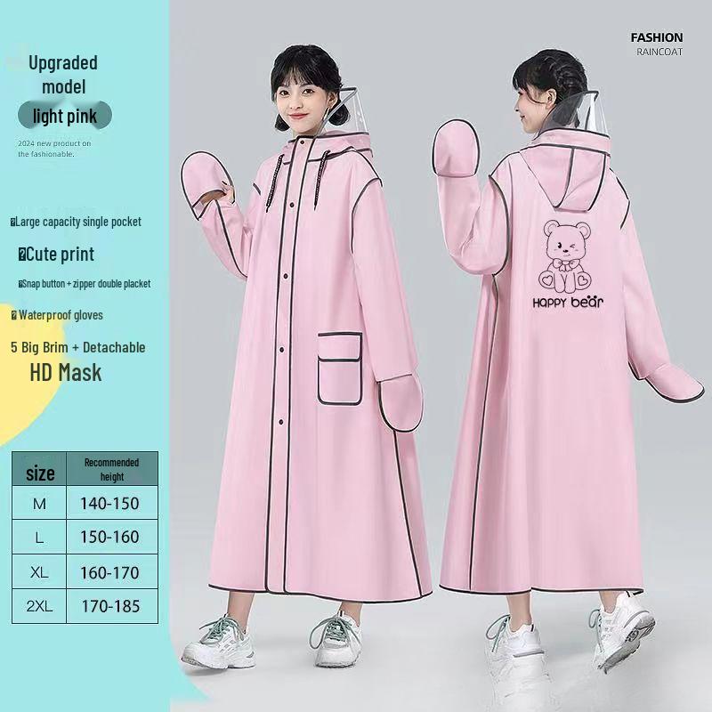 Full-Length Rainproof Poncho for Electric Car, Bicycle Riding - Unisex Adult