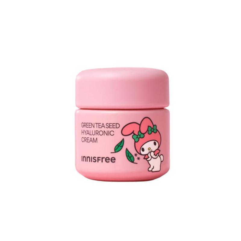 Innisfree Крем Melody с совместным брендом, увлажняющий крем с зеленым чаем и гиалуроновой кислотой - 50 мл зелёный