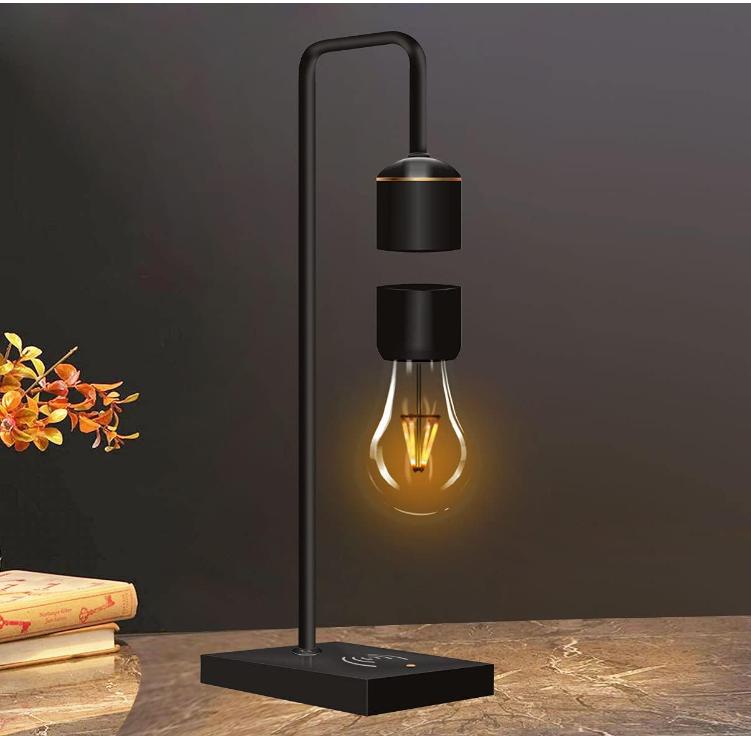 Modern Simplistic Magnetic Levitating Lamp Wireless Charger Night Light Warm Decorative Bulb Floating Smart Home LED Lights