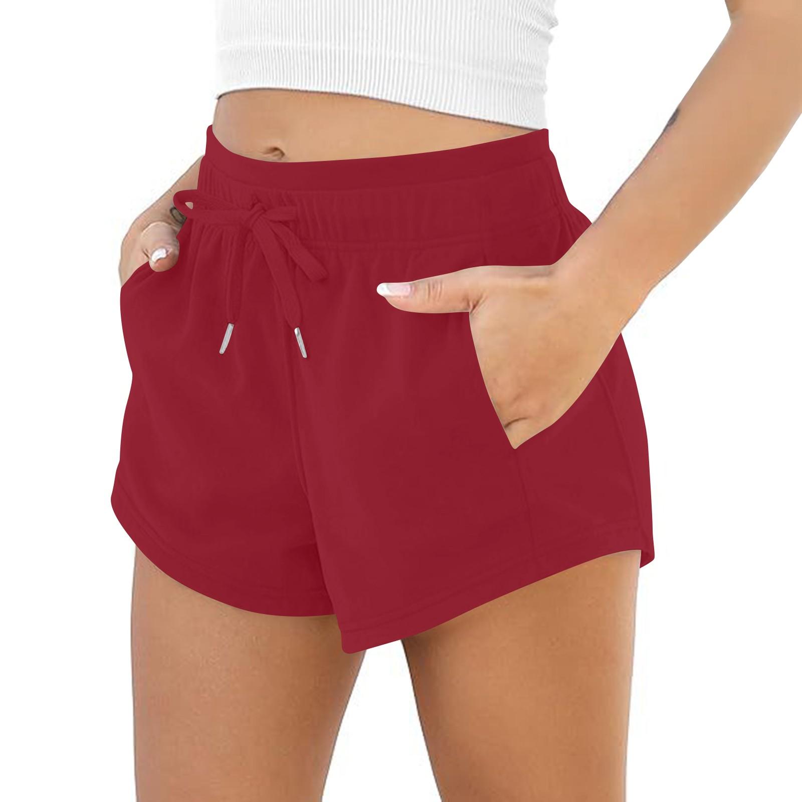 

Женские летние повседневные спортивные повседневные универсальные прямые свободные шорты с карманами XL