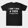 Men Black Print T-shirt I Don'T Give A Dave No-Cut Transfer Paper Print Cotton Tshirt