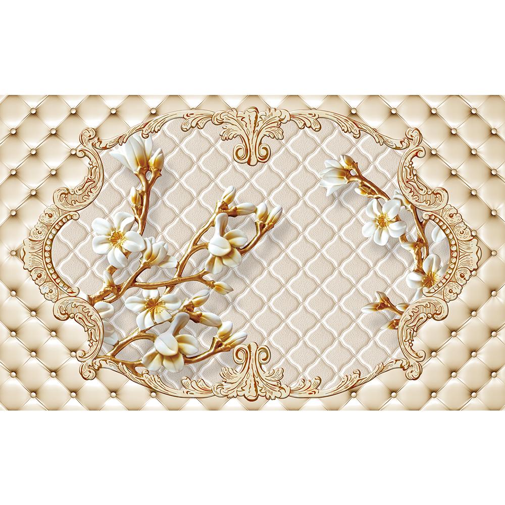 3d Flower Wallpaper Yellow Rose Vine 3d Solid Circle Soft Pack Wall Papers Floral Wall Murals Home Decor