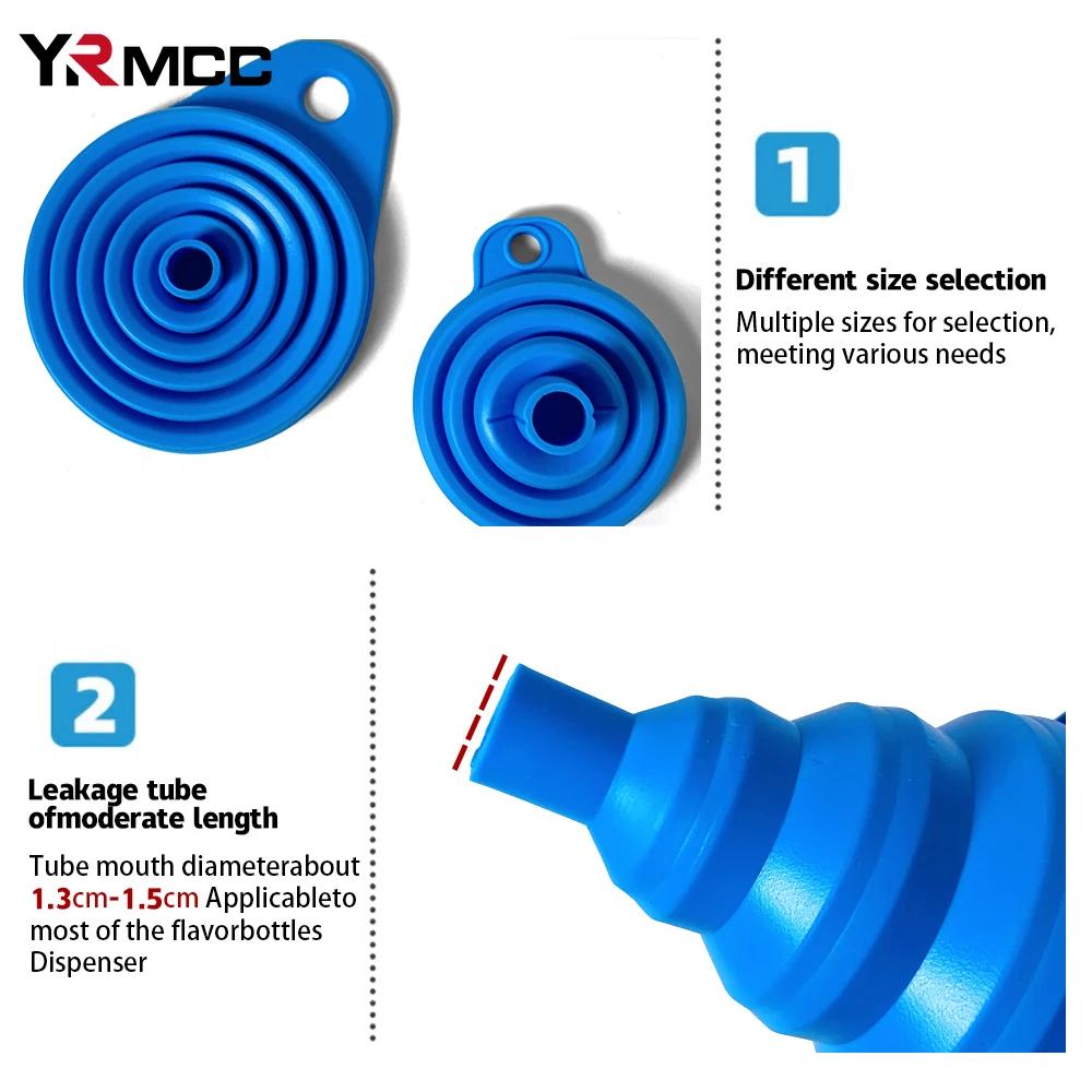 2Pcs Foldable Car Engine Funnel Silicone Liquid Funnel Washer Engine Oil Petrol Change Tools For Motorcycle Car Acesssories