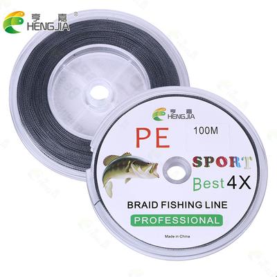 Linha de pesca trançada de 100m, 4 fios, 15-80lb, linha de fibra incrivelmente forte, linha pe, alta resistência, fio de pesca, acessórios de pesca