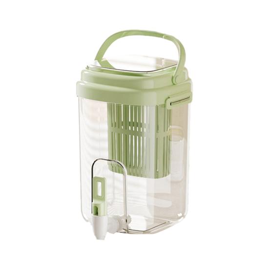 2L Drink Dispenser Large Capacity Cold Water Pitcher with Built-in Filter Tea Juice Leak-Proof Faucet Beverage Container