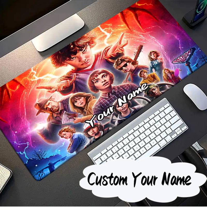 Custom Name Mouse pad Stranger Eleven Upside Down Mouse pad, Gaming Mouse Pad, keyboard pad, Desk Decor for computer notebook Fan Birthday Gift