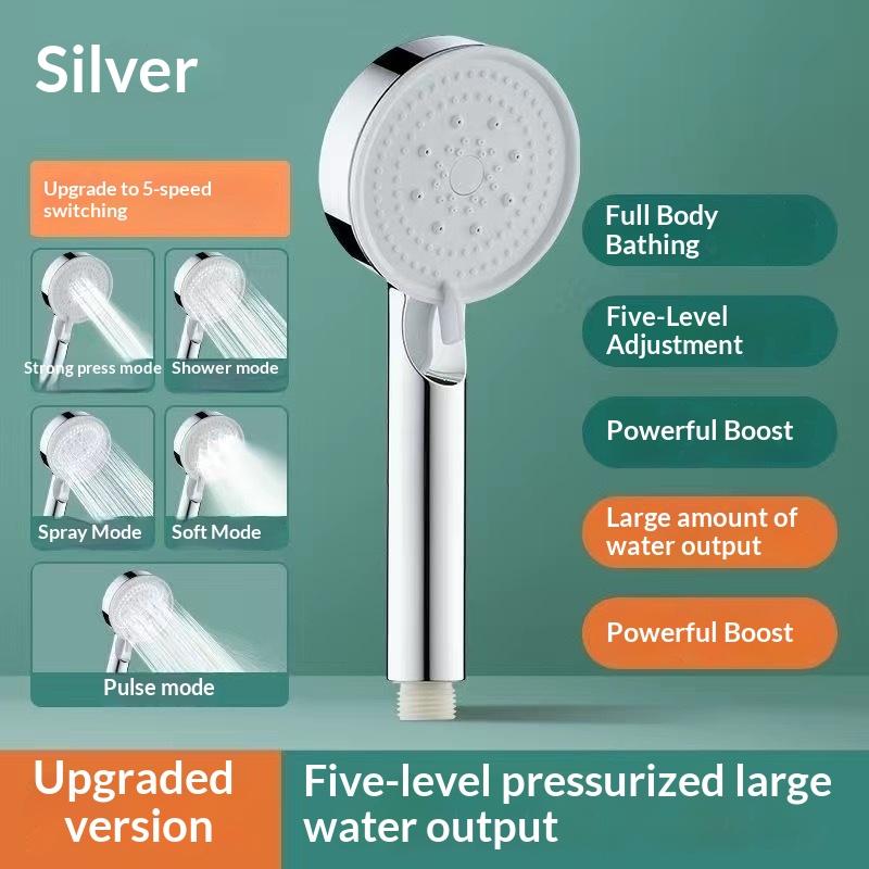 1Pcs 5 Modes Adjustable Filter Shower Head High Pressure Shower Head Bathroom Shower Head Accessories Sprayer