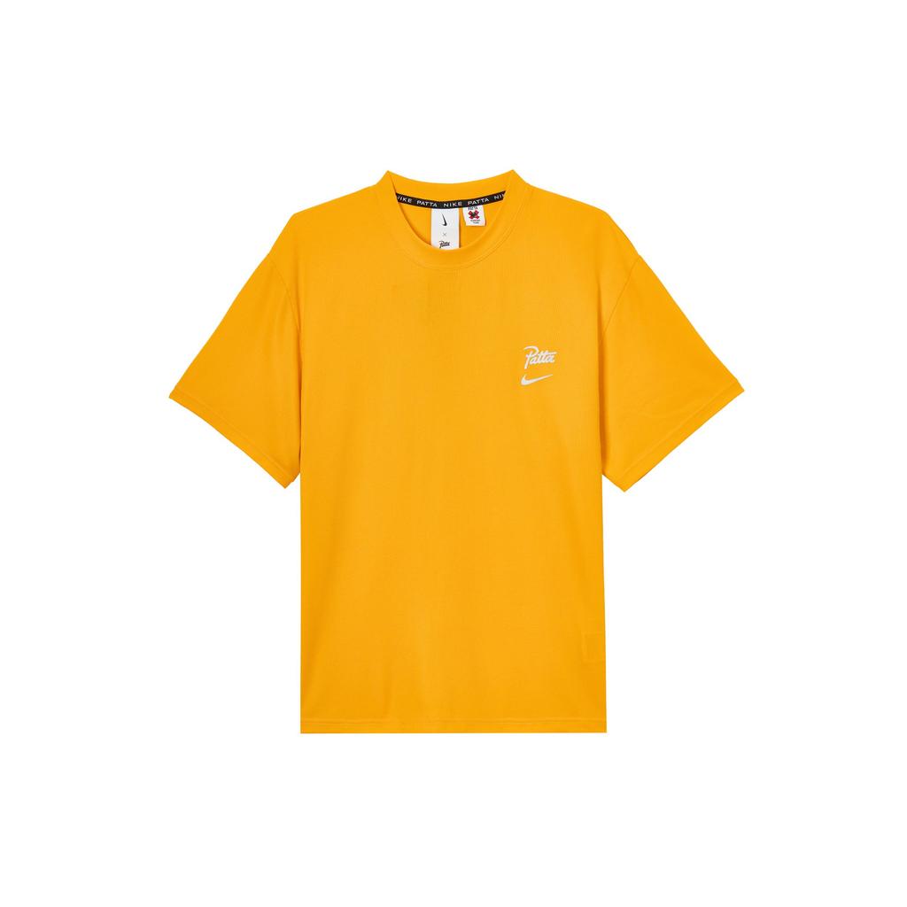 Nike X Patta Collaboration Reflective Logo Cartoon Graphic Crew Neck T-Shirt Unisex Tops Orange FJ3033-717
