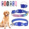 Pet Necklace Inlaid Rhinestone Dress-up Adjustable Breakaway Pet Cats Dogs Collars with Bell for Festival