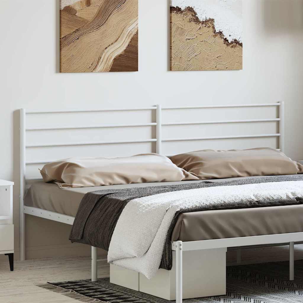 Vidaxl Metal Headboard, White, 180 Cm