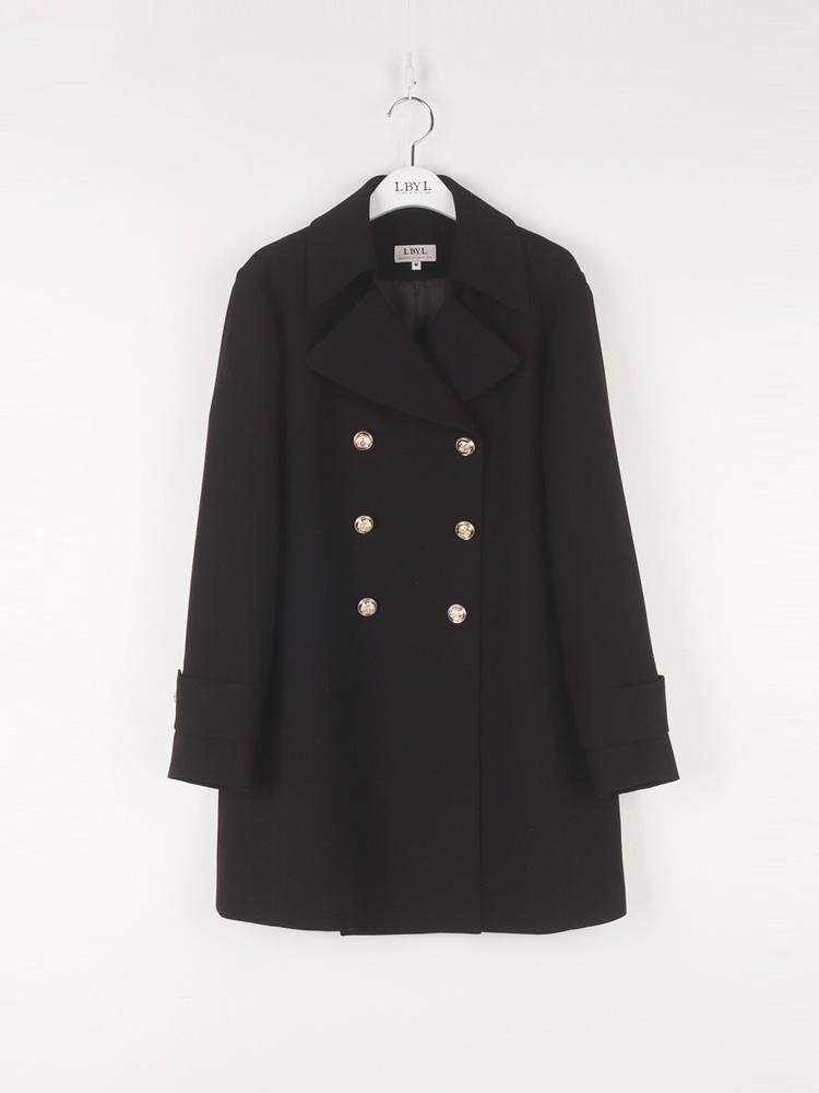 LBYL Black Gold Button Half Jacket