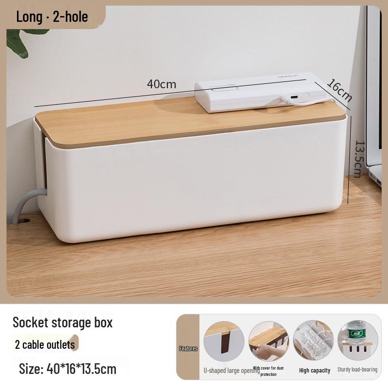 Golden Cat Power Strip & Cable Organizer Box