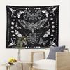 VIKAMA Black and White Star Moth Tapestry Mysterious Tarot Cards Flower Art Bedroom Bedhead Living Room Wall Decoration