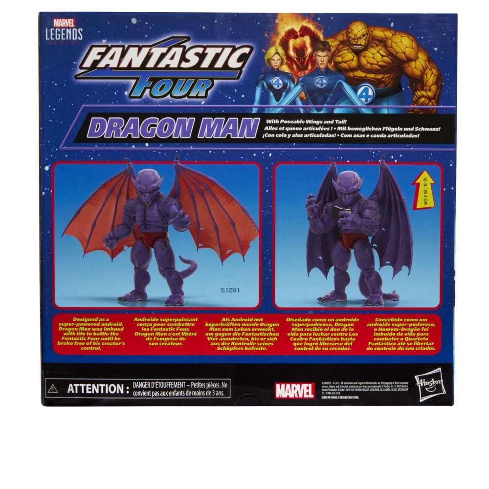 Hasbro MARVEL Legends Series Fantastic Four Dragon Man Fantastic Four Comic Adult Collectible Figure G0603 Authentic