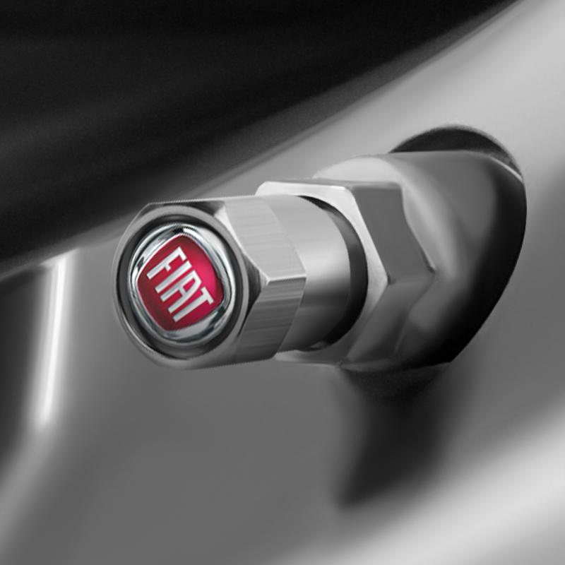 4Pcs 3D Styling Car Wheel Tire Valve Caps Stem Cap Accessories For Fiat Abarth 500 Punto Doblo Stilo Bravo Panda Ducato Pondo