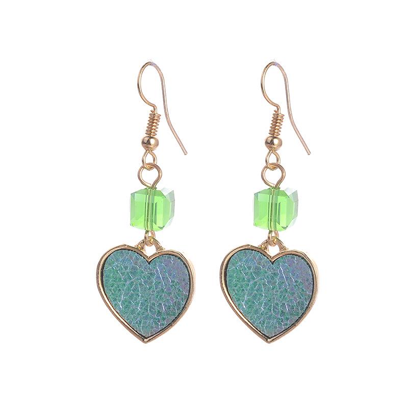 European  American Fashion Crystal Heart Earrings - New Style, Popular Jewelry European-American