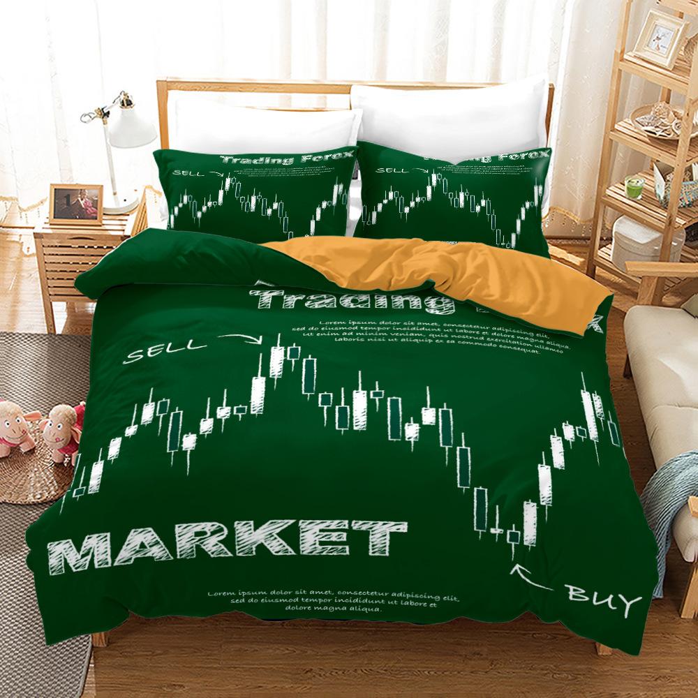 

Home Textiles Finance Stock Quilt Cover Digital Printing Three-Piece 3D 140*210cm