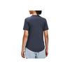Under Armour Rush Series Solid Training Sports Casual Round Neck Print Short Sleeve T-Shirt Women Tops Storm-Gray 1368178-044