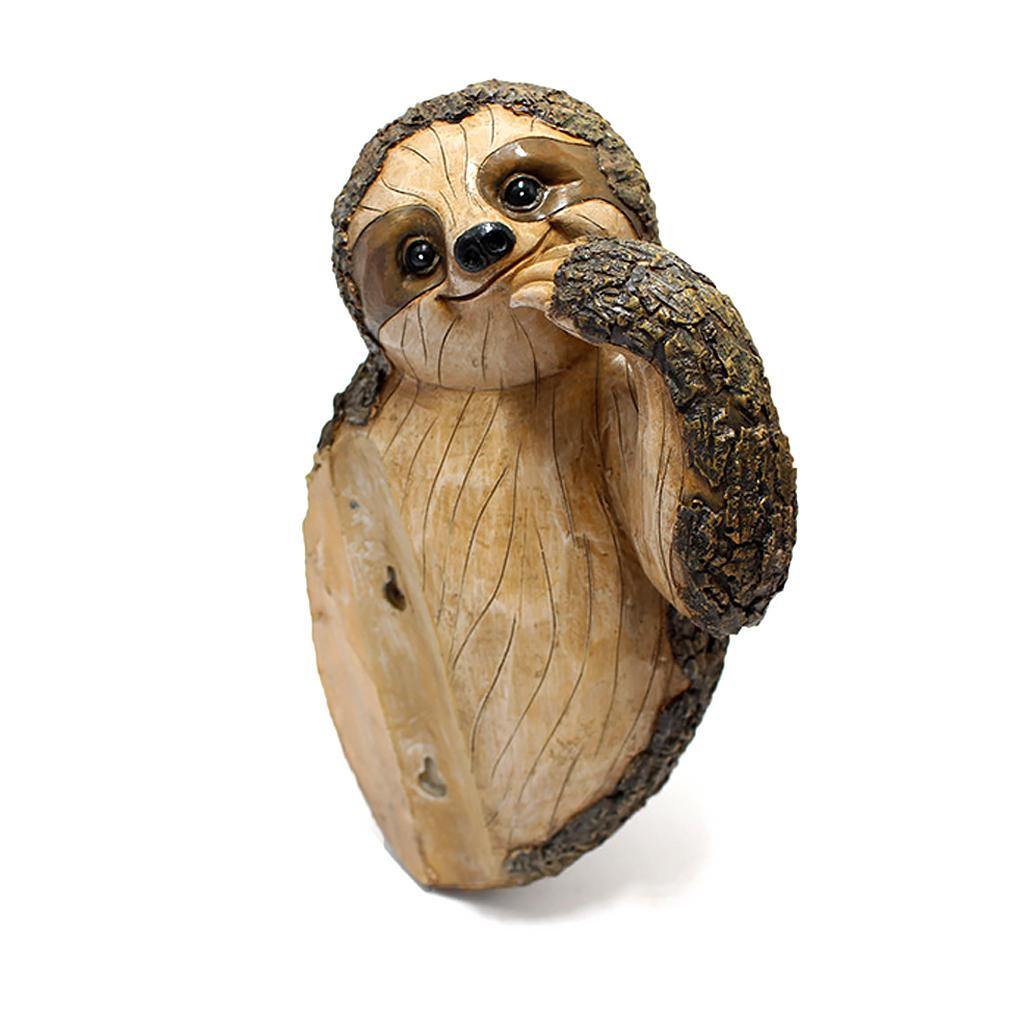 

Милая статуя животного, обнимающего дерево, скульптура из смолы для сада на заднем дворе, фигурка для крыльца, реалистичное украшение