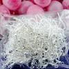 100 szt. Srebrne kolczyki haczyki DIY haczyki na kolczyki biżuteria akcesoria