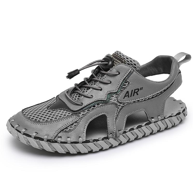 

Сандалии мужские летние 2025 новые полые спортивные вождения двойного назначения ретрейсерские струйные пляжные болотные сумки крутые тапочки 45 серый