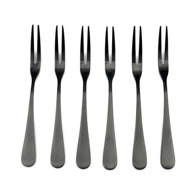 6 Teile/los Obst Gabeln Set Matte Schwarz Geschirr Set Küche Hause Besteck 18/10 Edelstahl Tee Gabel Kuchen Kuchen Gabel set