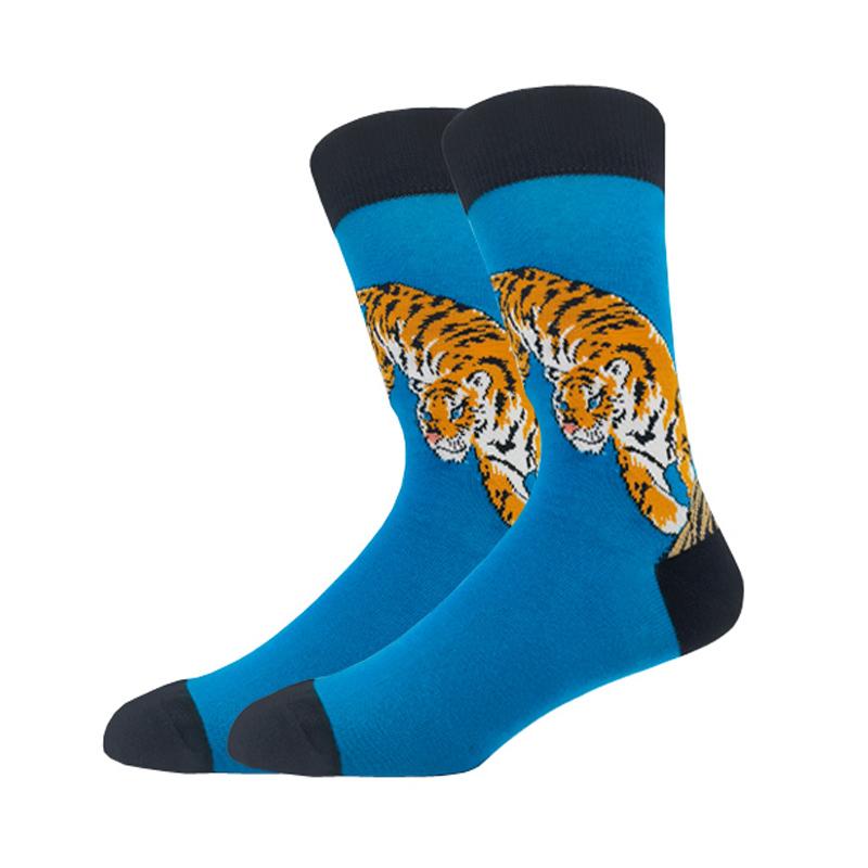 Modă Bărbați Toamnă Iarnă Șosete Skateboard Fericit Creativ Pinguin delfin rechin koala Șosete Noutate Echipaj Amuzant Șosete Bărbătești