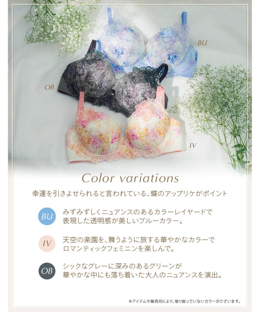 Bra Wing Lesiage Neat Firm Fit Bra PB2900 BU C65 [Wing/Wacoal] Sides, [2900 Series] Women's