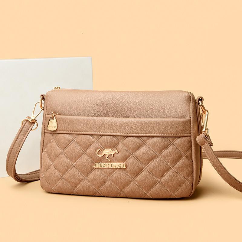 Damentasche Mode Lässige Diamant-Umhängetasche Vielseitiger Stickfaden Alte Mutter Messenger Bag