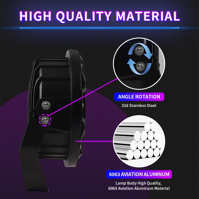 Bil Höga broar Sökljus Spotlight LED-lampor för långdistans 4x4 körning Led Off Road översvämningsstrålar Bil Lastbil ATV SUV 10-30V