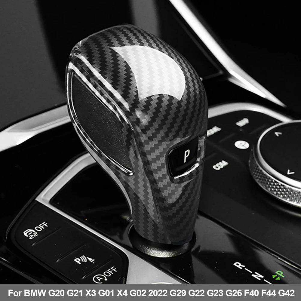 For BMW G20 G21 X3 G01 X4 G02 2024 G29 G22 G23 G26 F40 F44 G42 Carbon Fiber Gear Shift Knob Cover Trim Car Styling Accessories