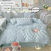 3pcs Soft Duvet Cover Set (1*Duvet Cover + 2*Pillowcase, Without Core), Bubble Grid Print Bedding Set, Soft Comfortable