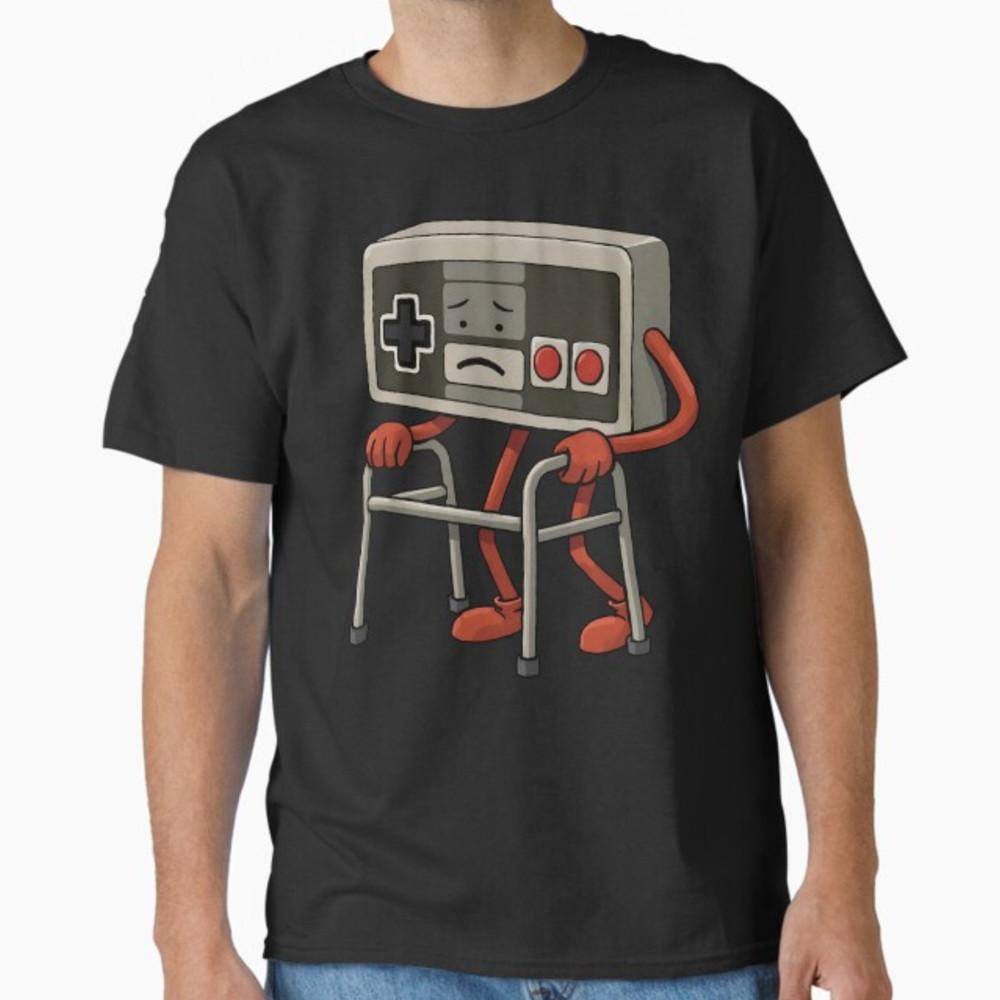 Funny Old Gamer Gaming Retro 80s 90s Video Game Old Gamer T-Shirt Unisex T-Shirt L