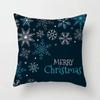 Merry Christmas Santa Elk Print Pattern Cushion Cover Home Living Room Sofa Decoration Square Polyester Pillow