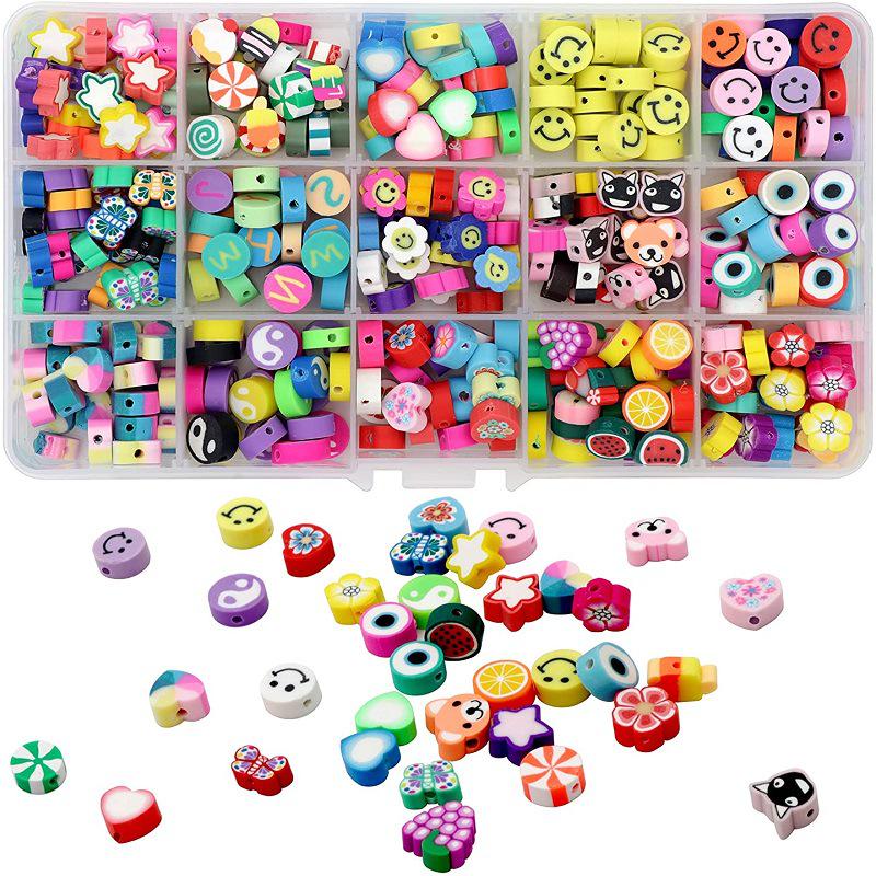 Colorful Polymer Clay Beads DIY Set: Straight Hole Fruit Beads for Bohemian Jewelry Accessories