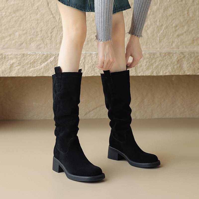 Krazing Pot Cow Suede Nubuck Осенне-зимние туфли на среднем каблуке Ботинки Chelsea — фото 8