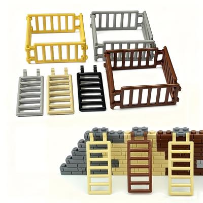 20 PZ 6020 Barra 7x3 Blocchi da Costruzione Casa da Costruire Accessori Scala Antincendio Mattoncini Educativi Giocattolo Compleanno Bambini