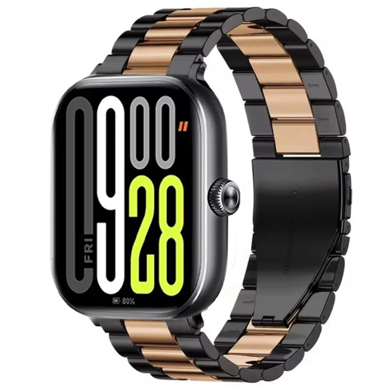 Metal Strap for Redmi Watch 5/Redmi Watch 4 Adjustable Stainless Steel Bracelet for Xiaomi Mi Band 9 Pro/Mi Band 8 Pro Wristband