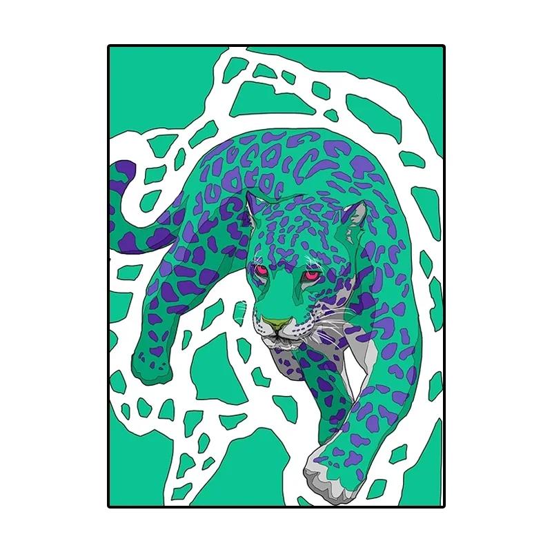 Pastoral Leopard Living Room Carpet Bedroom Bedside Art Decor Floor Mat Cloakroom Footpad Coffee Table Advanced Rug for Kitchent