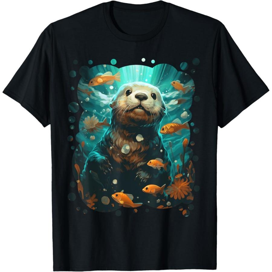 Cute Sea Otter Animal Nature Lovers Graphic T-Shirt
