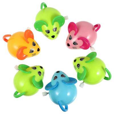 6 Stück Aufzieh-Maus-Spielzeug Lustige Plastik-Maus Cartoon Uhrwerk-Spielzeug Geburtstagsgeschenk für Kinder (Gemischte Farbe)