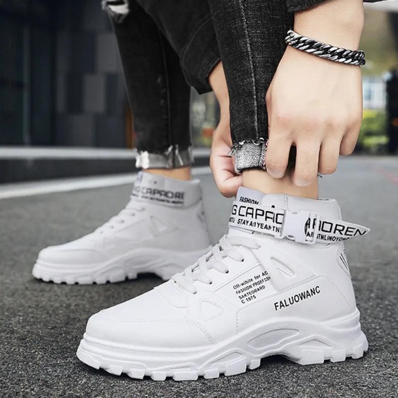 Autumn and Winter 2025 New Workwear Shoes, Fashionable Men's High Top Sports Shoes, Outdoor Breathable Thick Soled Casual Shoes